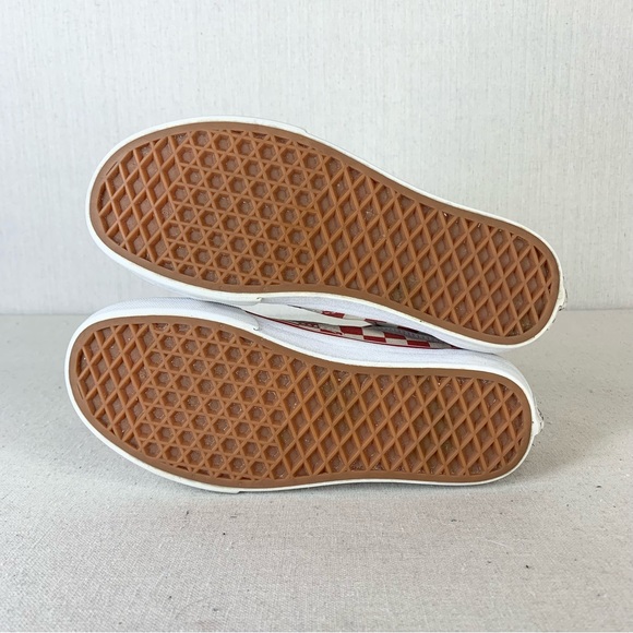 Vans~Women’s‎ Old Skool Retro Red Checkerboard Suede/Canvas Sneakers~Sz 5.5 - Picture 10 of 13